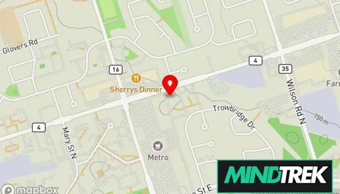 map of Access Therapy Centre Marriage or relationship counselor, Psychotherapist in Oshawa