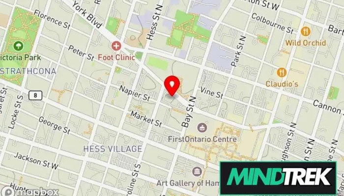 map of Access Therapy Mental health service, Child psychiatrist, Child psychologist, Counselor, Neuropsychologist, Psychologist, Psychotherapist, Social worker in Hamilton