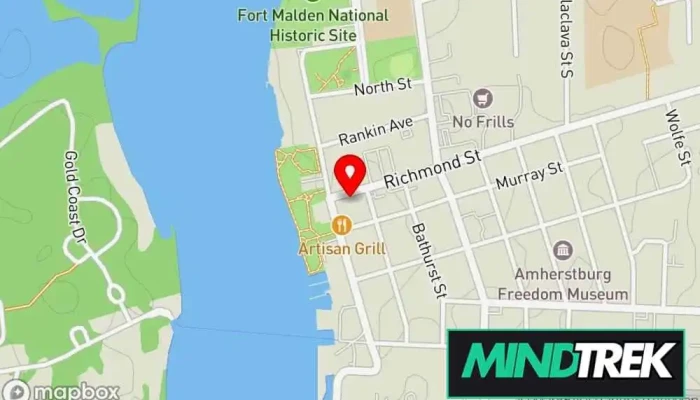 map of Alexandra McGinnis MSW RSW Mental health service in Amherstburg