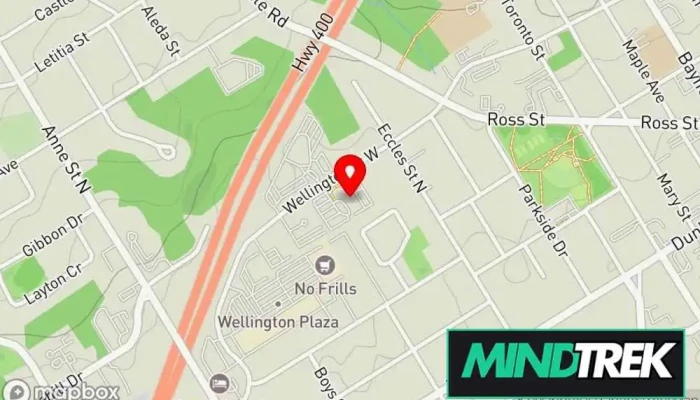 map of Anita Pal Psychotherapist in Barrie