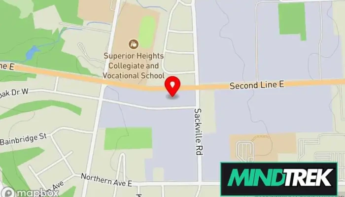 map of B. Skinner Coaching & Psychotherapy Mental health service in Sault Ste. Marie