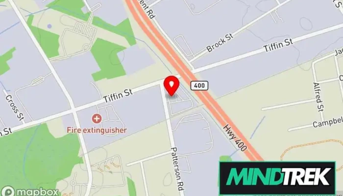 map of Baldwin Psychotherapy Psychotherapist, Counselor, Mental health service in Barrie