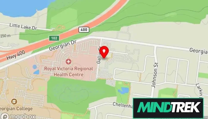map of Barrie Anxiety Clinic Mental health service in Barrie
