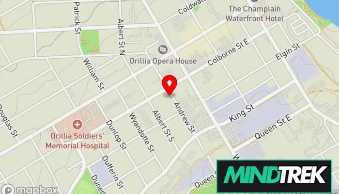 map of Birchwell Psychotherapy & Counselling Mental health service in Orillia