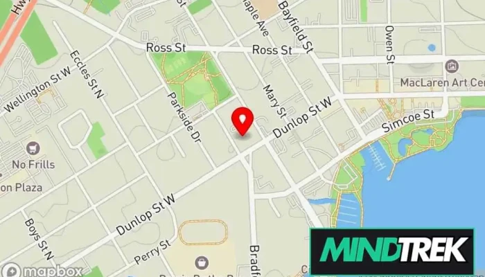 map of C2 Centre for Brain Health Psychologist in Barrie
