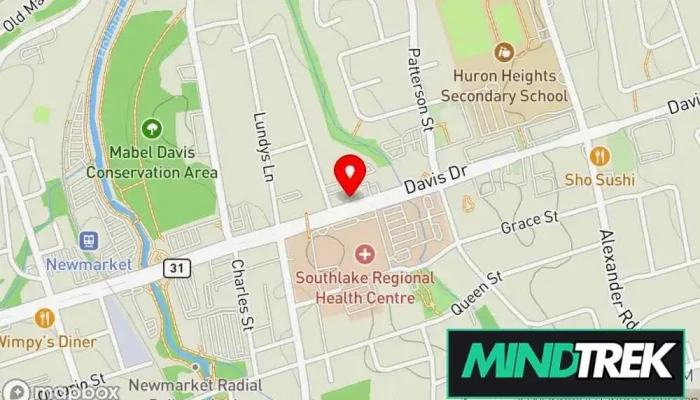map of Cadence Health & Wellness Inc. Mental health service in Newmarket