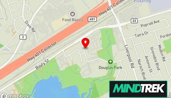 map of CBM Psychological & Counselling Services Psychologist, Counselor, Social worker in Pickering
