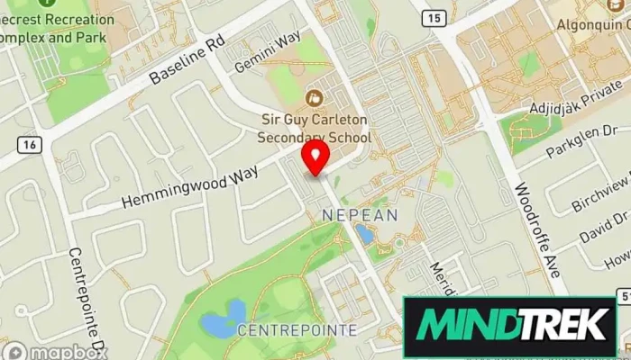map of Centrepointe Professional Service Psychologist, Speech pathologist in Nepean