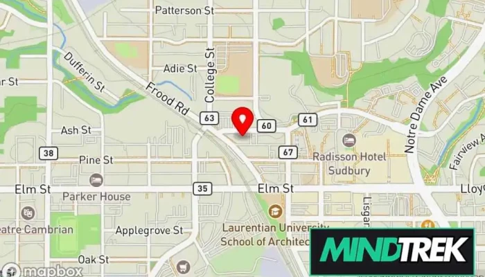 map of Compass Mental health service in Greater Sudbury