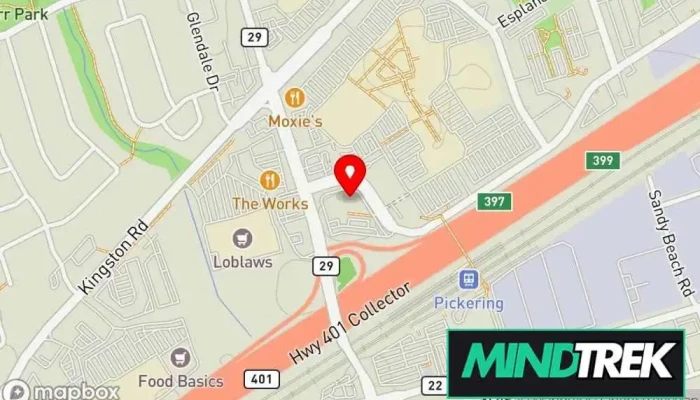 map of Coutts, Joanne Dr. Psychologist, Professional services in Pickering