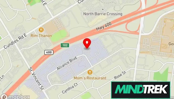 map of Dalton Associates Psychologist, Marriage or relationship counselor, Psychotherapist in Barrie