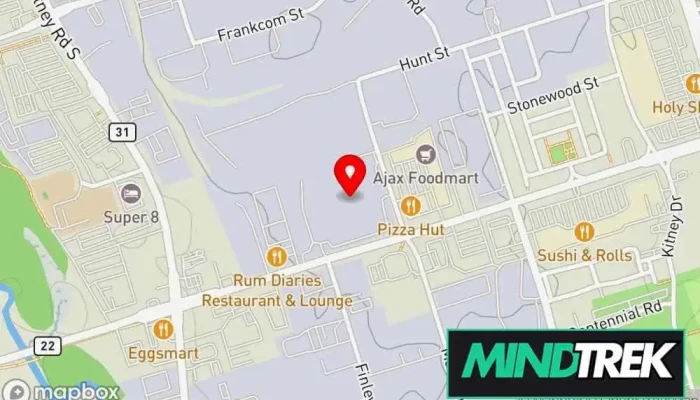 map of Durham Counselling Psychologist, Counselor, Psychotherapist in Ajax