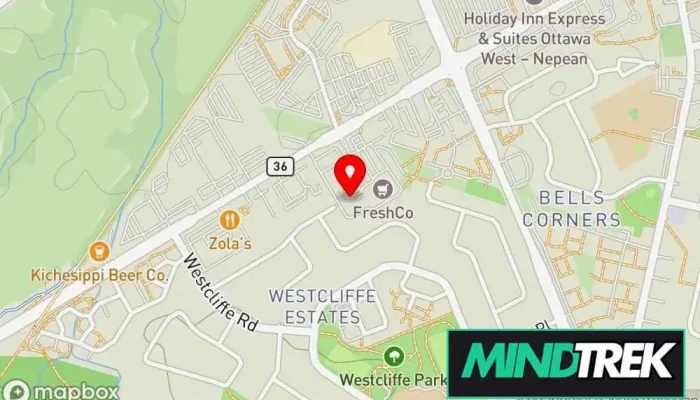 map of Elysian Wellness Centre - Kanata Wellness center, Chiropractor, Dietitian, Massage therapist, Physical therapist in Nepean