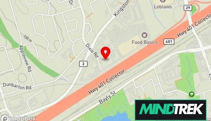 map of Focus and Function Clinic Mental health clinic in Pickering