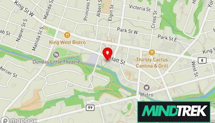 map of Hamilton Counselling Centre for Men (Formerly Gumbinger Psychotherapy) Mental health clinic, Counselor, Psychotherapist in Dundas