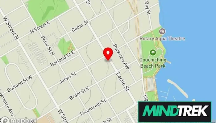map of Huronia Natural Health Massage therapist in Orillia