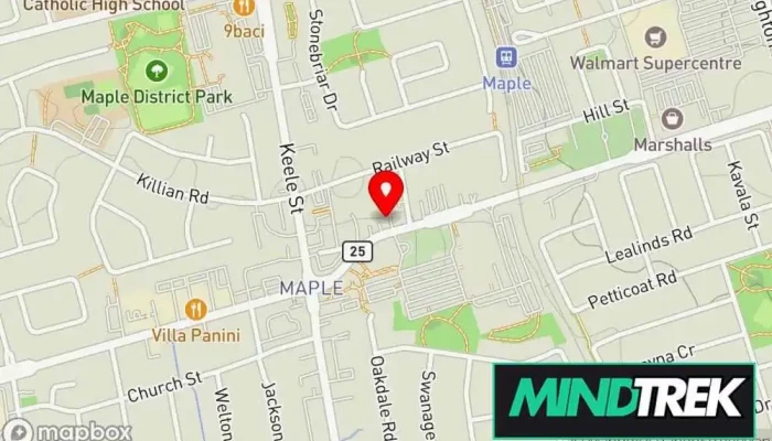 map of InnerSight Psychotherapy Inc Psychotherapist, Family counselor, Marriage or relationship counselor, Mental health clinic, Mental health service in Vaughan