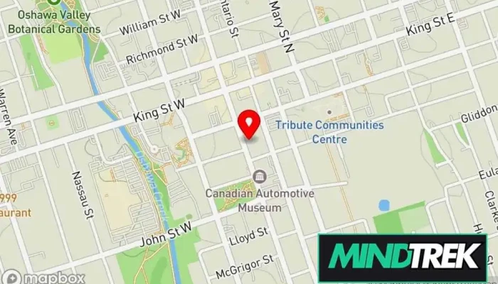 map of Insightful Journey Inc. Psychotherapist, Addiction treatment center, Marriage or relationship counselor, Mental health service in Oshawa