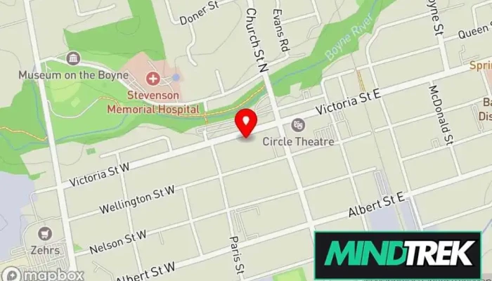 map of Janice Canning RP (Qualifying) Psychotherapist, Hypnotherapy service, Psychosomatic medical practitioner in Alliston