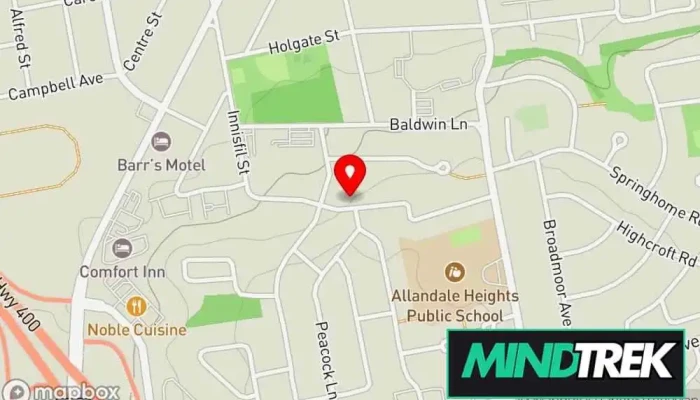 map of Jeff Long Counselling Marriage or relationship counselor, Mental health service, Psychotherapist in Barrie