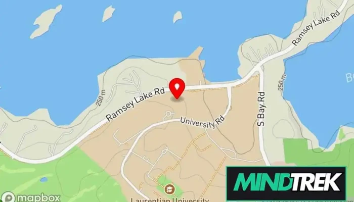 map of Laurentian University Department of Psychology Academic department in Sudbury