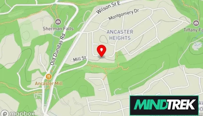 map of Lesley Hannell Counselling Services Psychologist, Counselor, Family counselor, Marriage or relationship counselor, Psychotherapist in Ancaster