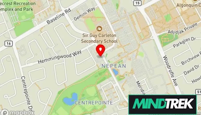 map of Levity Counselling Services Mental health service in Ottawa