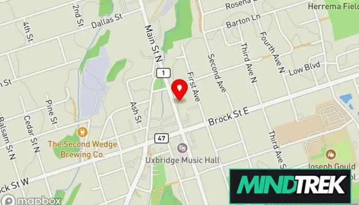 map of Live Inspired Wellness (Formerly Live Inspired Counselling) – Accepting New Clients Mental health clinic in Uxbridge