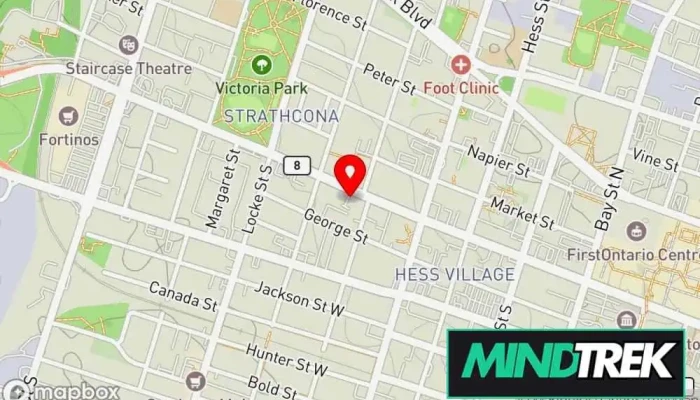 map of Locke Psychotherapy Mental health clinic, Psychologist, Psychotherapist, Social worker in Hamilton