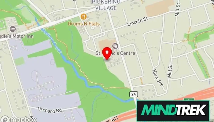 map of MacDonald Psychotherapy Psychotherapist in Ajax