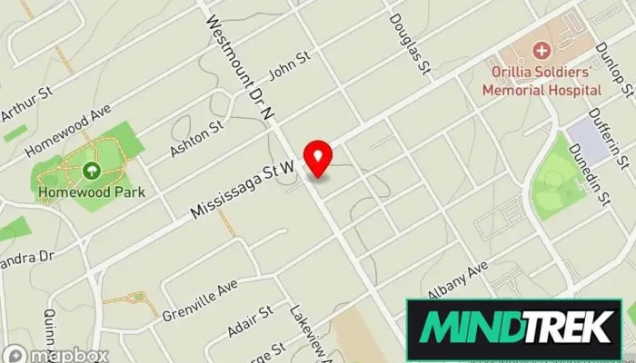 map of Mariposa Physiotherapy & Rehabilitation Physical therapist, Acupuncture clinic, Lymph drainage therapist in Orillia