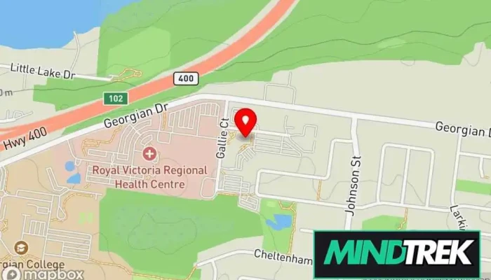 map of Mind Shift Therapy and Neurofeedback: Maternal Mental Health and First Responders, Trauma, EMDR Psychotherapist in Barrie