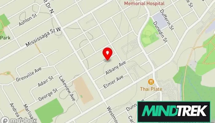 map of Mindfulness Therapy Clinic Corporate office in Orillia