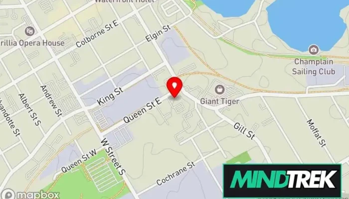 map of New Path Youth and Family Services Mental health service in Orillia