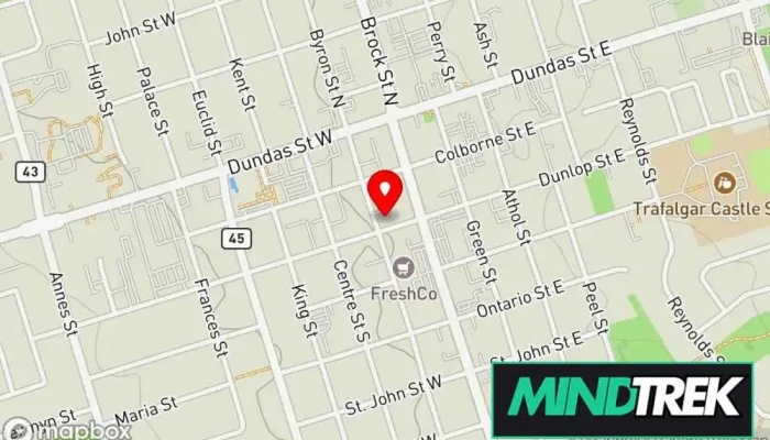 map of New Roots Therapy Psychotherapist, Counselor, Family counselor, Marriage or relationship counselor, Massage therapist, Mental health service, Naturopathic practitioner, Social worker in Whitby