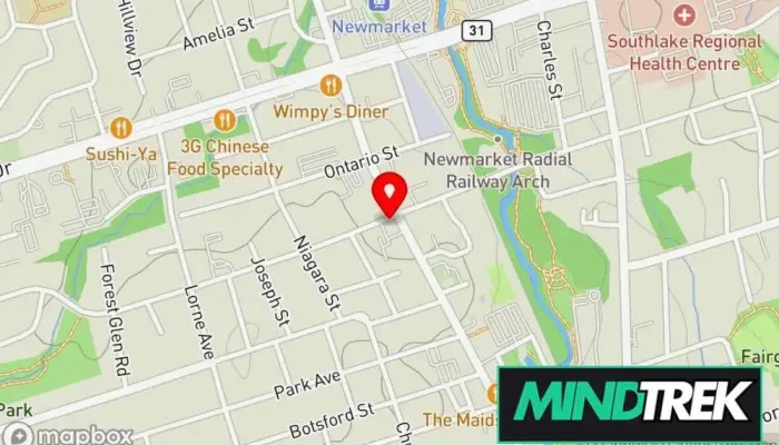 map of Newmarket Therapy Centre Psychotherapist, Biofeedback therapist, Craniosacral therapy, Marriage or relationship counselor, Social worker, Wellness center in Newmarket