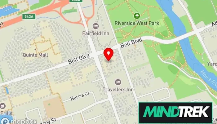 map of Obsidian Counselling & Therapy Counselor in Belleville