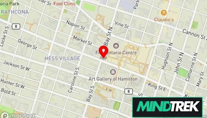 map of Ontario-Wide Psychology Clinic Mental health clinic, Child health care centre, Eating disorder treatment center, Mental health service, Psychologist, Psychotherapist, Social worker in Hamilton