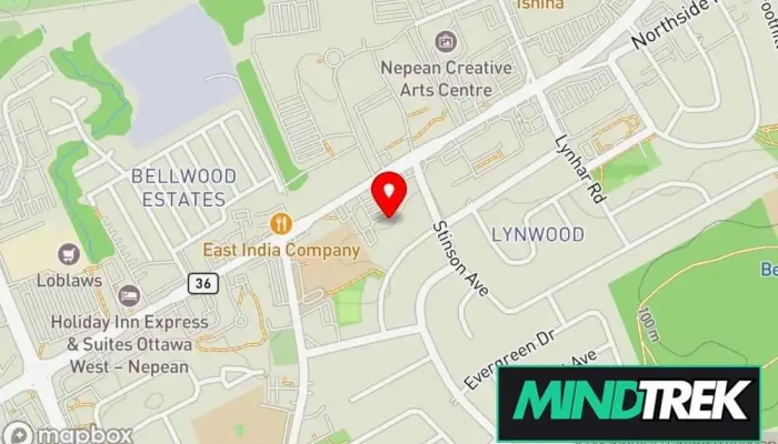 map of Ottawa West Professional Services Psychologist in Nepean