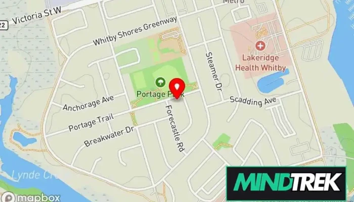 map of PHNX PSYCH Psychologist in Whitby