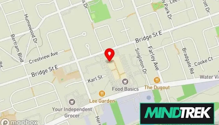 map of Quinte Massage Therapy & Wellness Massage therapist, Foot care, Psychotherapist, Reflexologist, Reiki therapist, Skin care clinic, Wellness center in Belleville