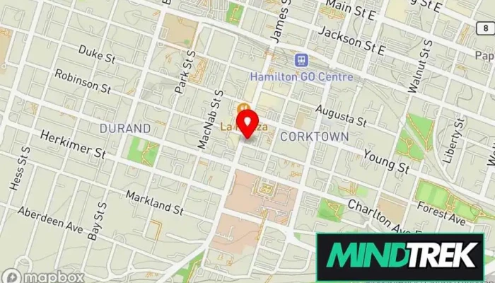 map of Seachange Psychotherapy Mental health clinic, Mental health service in Hamilton