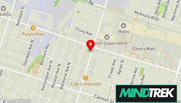 map of Shareen Rikhraj Psychotherapy Psychotherapist in Hamilton