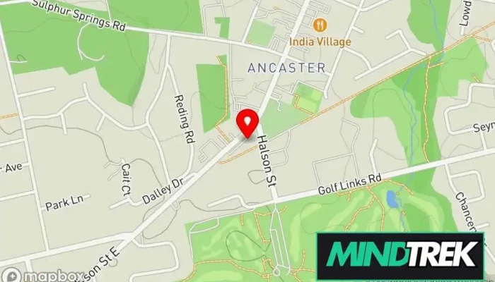 map of Simply Serene Psychotherapy Mental health clinic in Ancaster