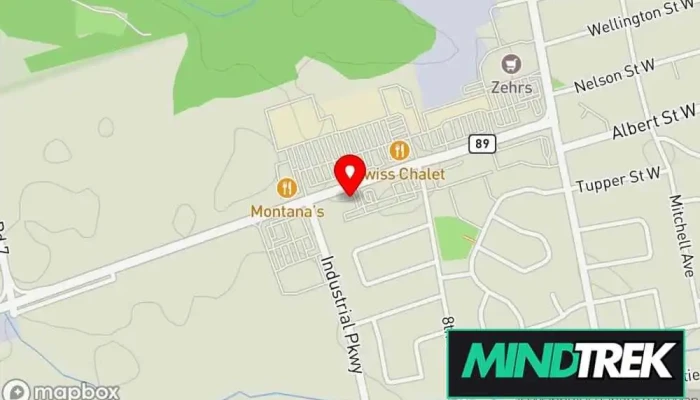 map of South Simcoe One Roof Community center in Alliston