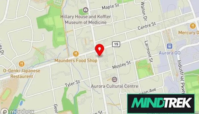 map of The Thought Centre Psychologist in Aurora