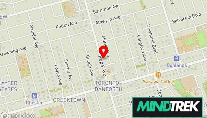 Therapedia Centre -    East York Pape And Danforth Map - Toronto
