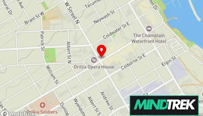 map of TK Therapeutic Services Psychotherapist in Orillia