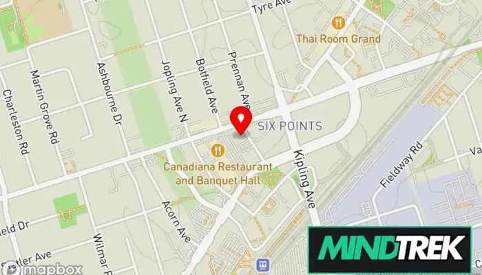 Toronto West Psychology Dr Sandra Sagrati Map - Etobicoke