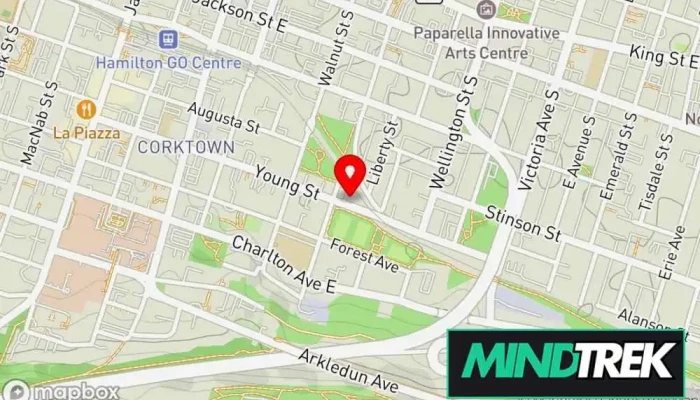 map of Tranquil Minds Psychotherapy and Counselling Services Psychotherapist in Hamilton